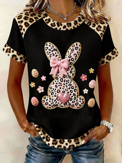Women's Rabbit Print Casual T-Shirt