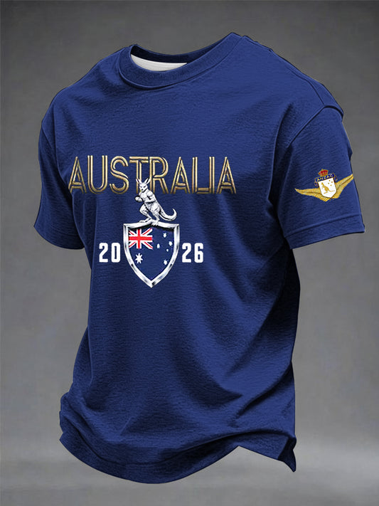 Men's Australia Anzac Day Lest We Forget Short Sleeve T-shirt