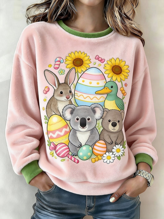 Women's Retro Australian Easter Bagger Flannel Sweater Top