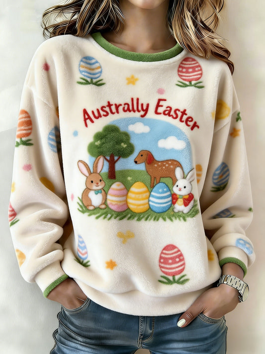 Women's Retro Australian Easter Bagger Flannel Sweater Top