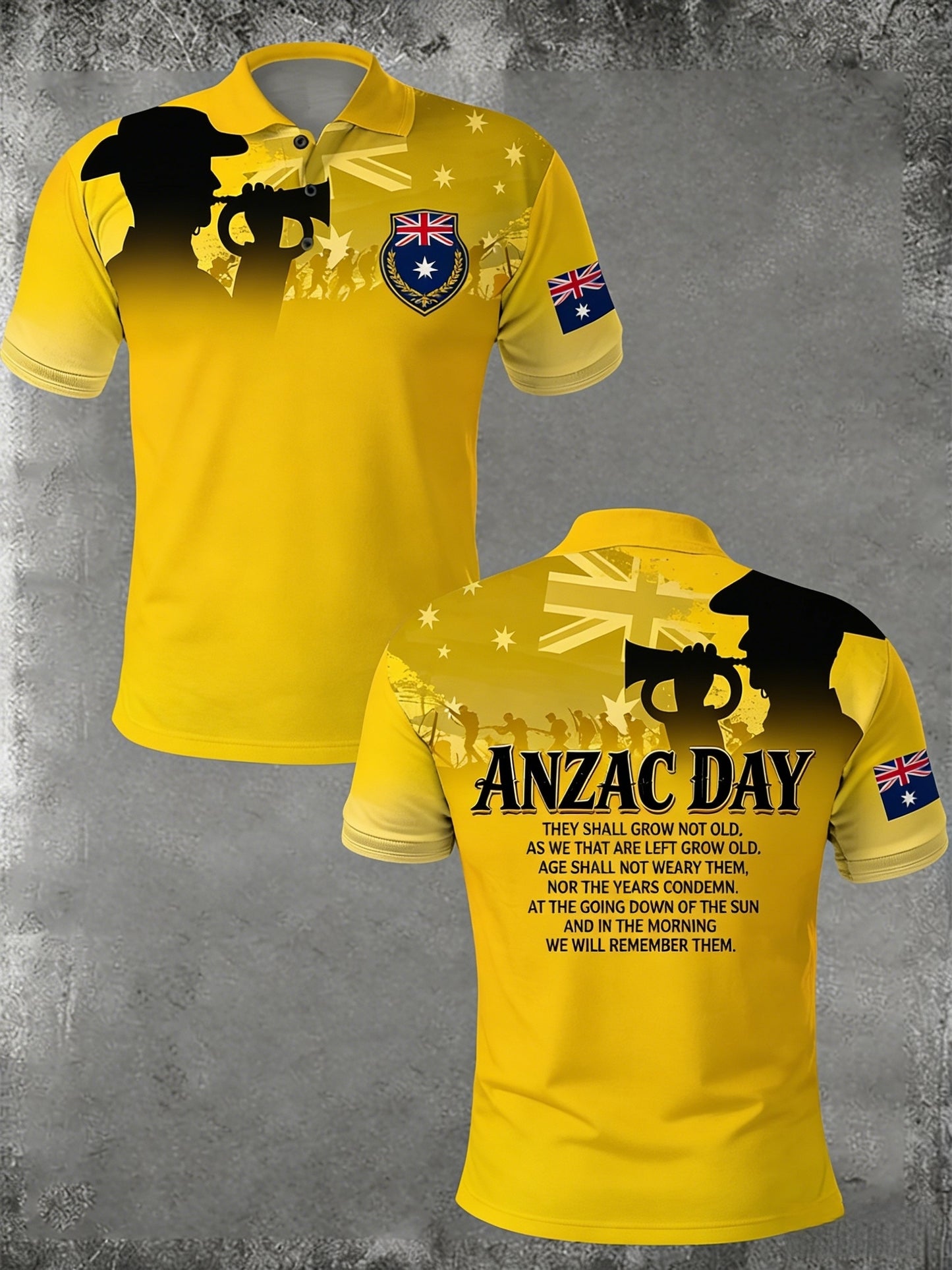 Men's  Australia Anzac Day Lest We Forget Short Sleeve Top