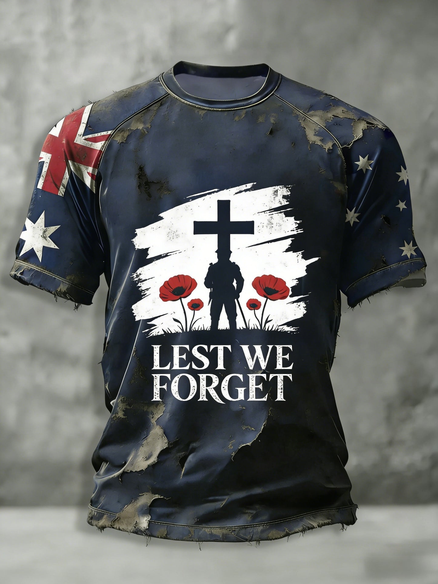 Men's  Australia Anzac Day Lest We Forget  Short-Sleeve T-Shirt
