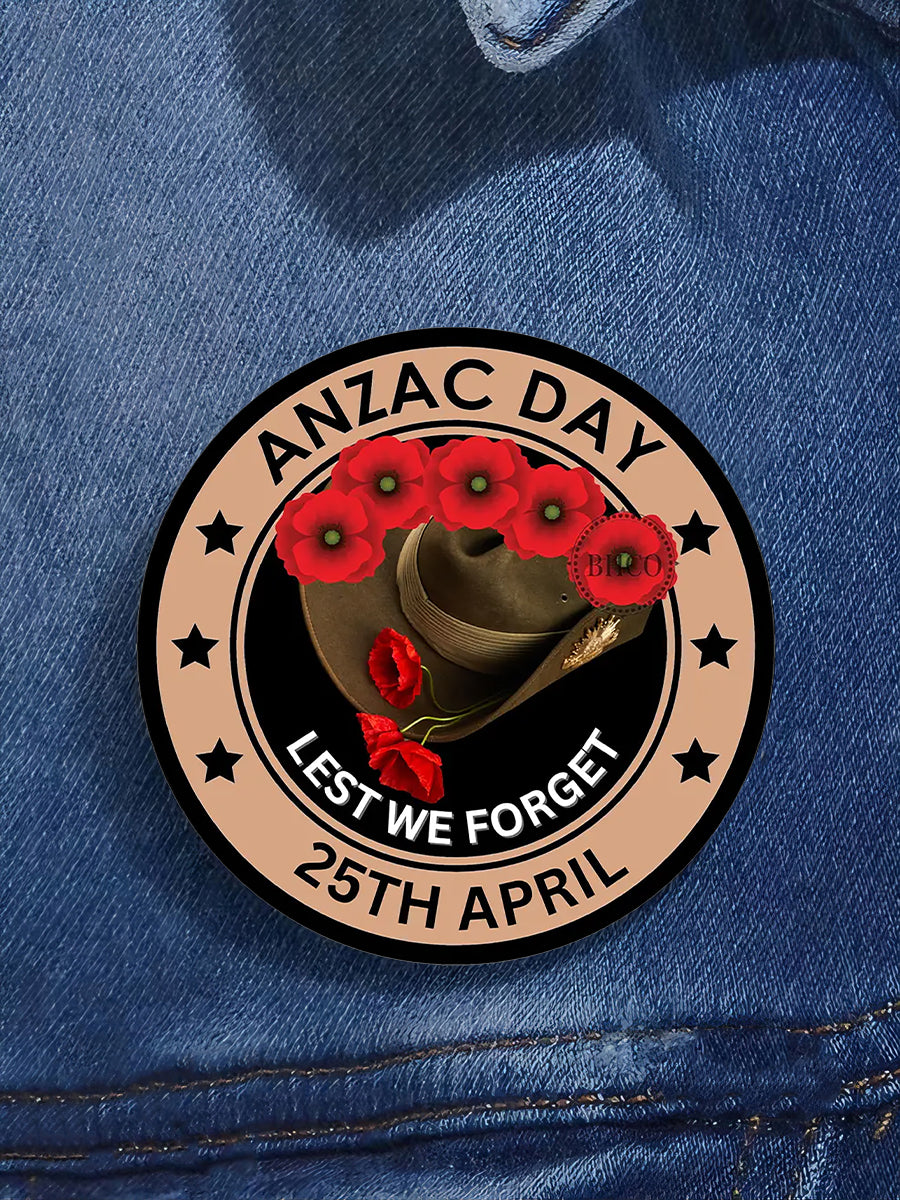 Australia Anzac Day Lest We Forget  Pin Buttons