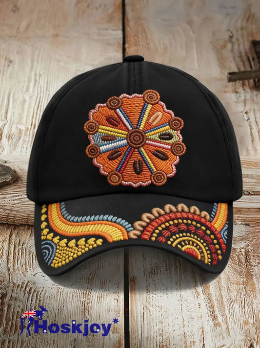 Unisex AU Aboriginal Art NAIDOC Week 50 Years of Deadly Printed Hat Black / ONE