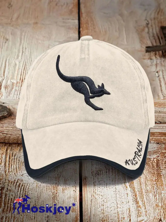 Unisex AU Flag Print Hat Beige / ONE