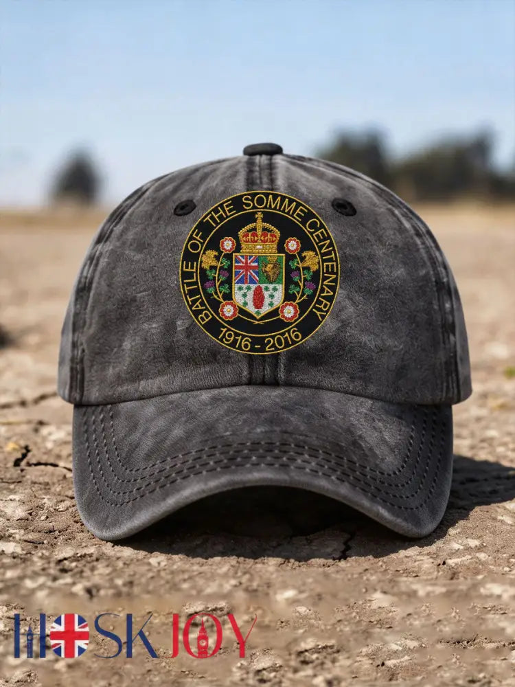 Unisex Battle of The Somme Veteran Printed Hat - Black / ONE