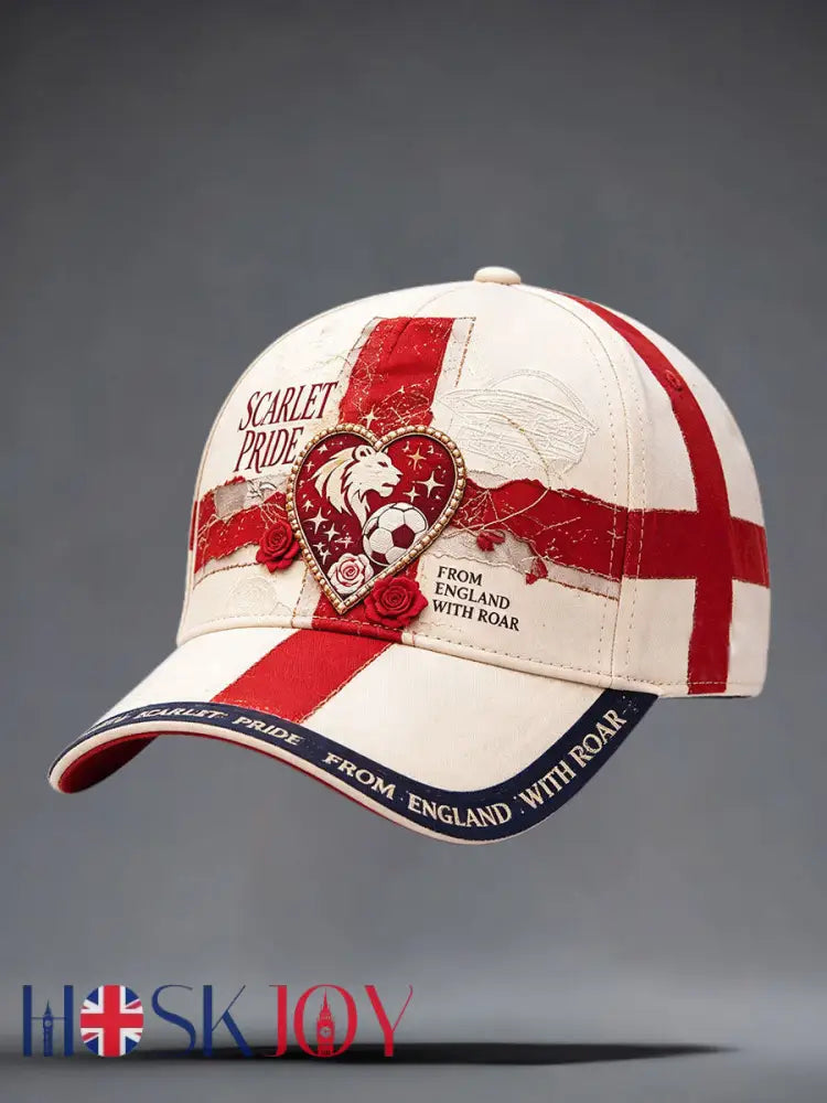 Unisex England Lioness Football Lover Roses Art Printed Hat - Creamy-White / ONE