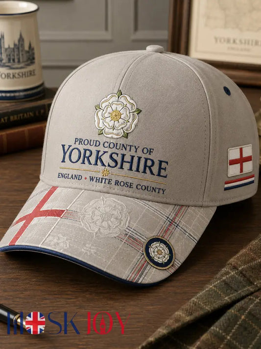 Unisex England Yorkshire Day White Roses Art Printed Hat - As picture / ONE