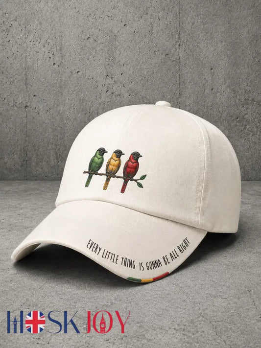 Unisex Every Little Thing Is Gonna Be All Right Hat - Creamy-White / ONE