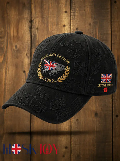 Unisex Falklands War Veteran Printed Hat - Black / ONE
