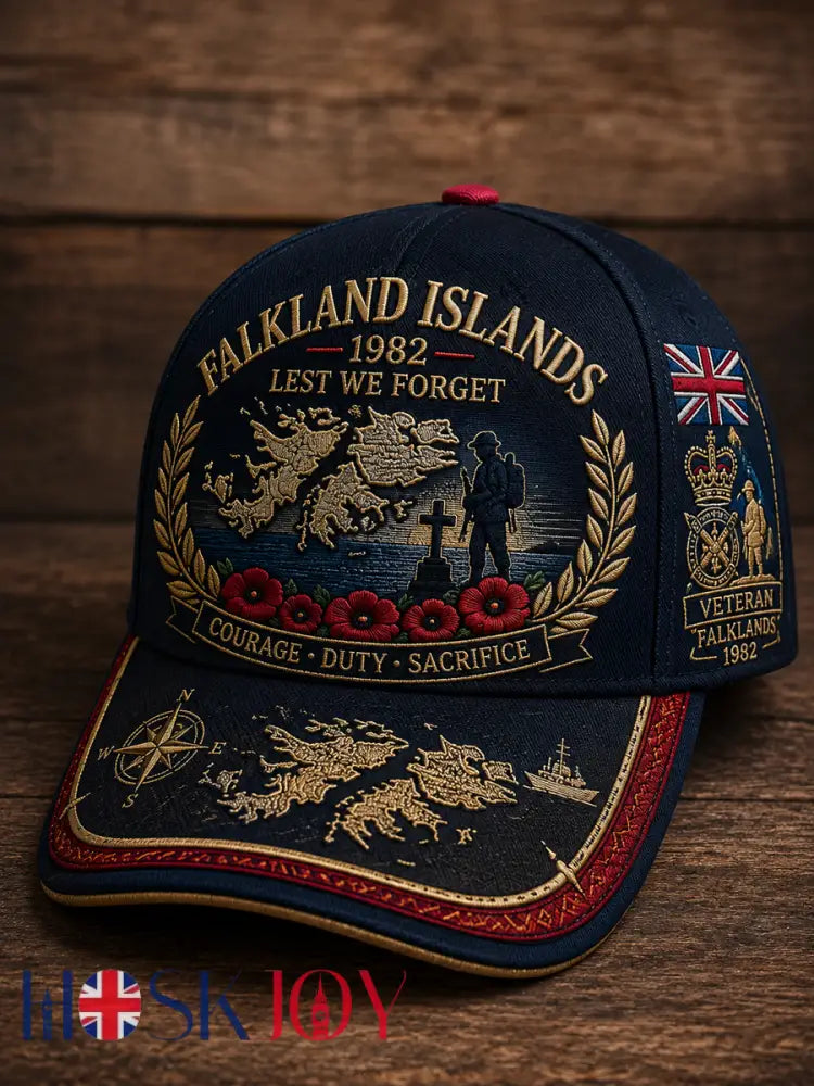 Unisex Falklands War Veteran Printed Hat - Black / ONE