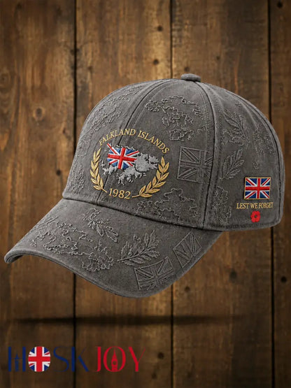 Unisex Falklands War Veteran Printed Hat - Gray / ONE