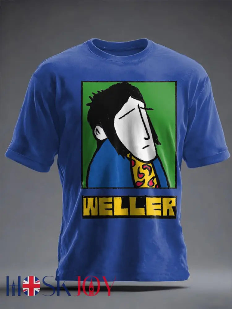 Unisex Modfather UK Music Mods Lover Printed T-shirt - Royal Blue / S