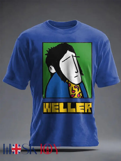 Unisex Modfather UK Music Mods Lover Printed T-shirt - Royal Blue / S