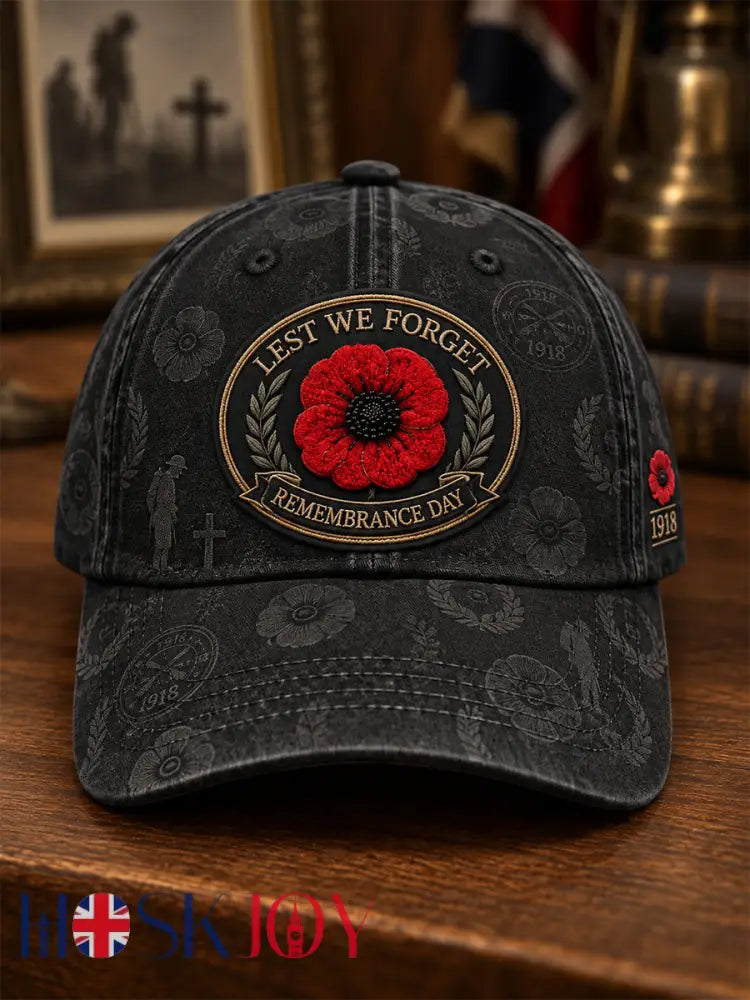 Unisex Remembrance Day Hat - Black / ONE