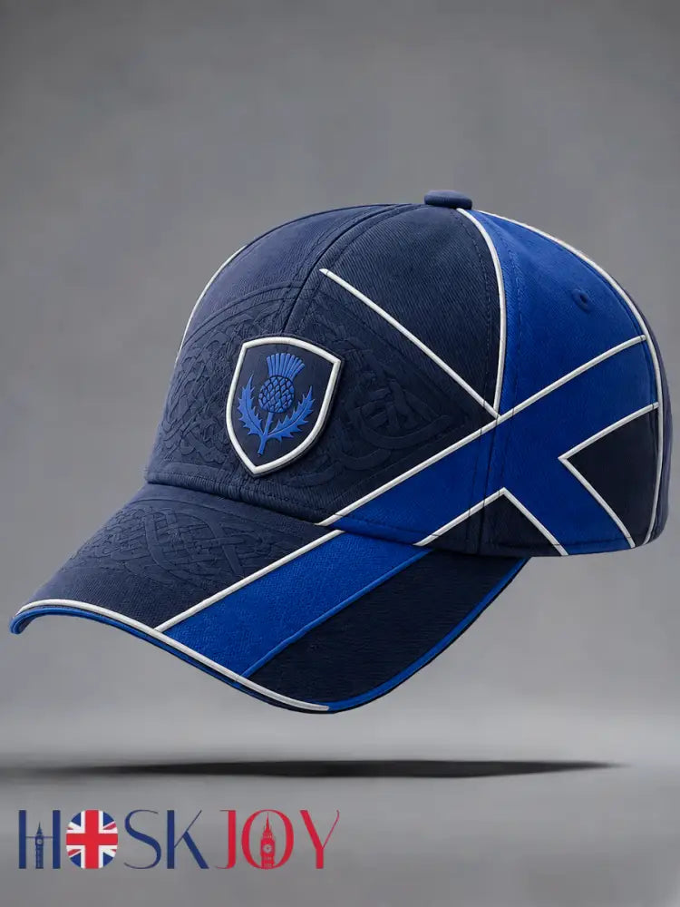 Unisex Scotland Printed Hat - Navy Blue / ONE