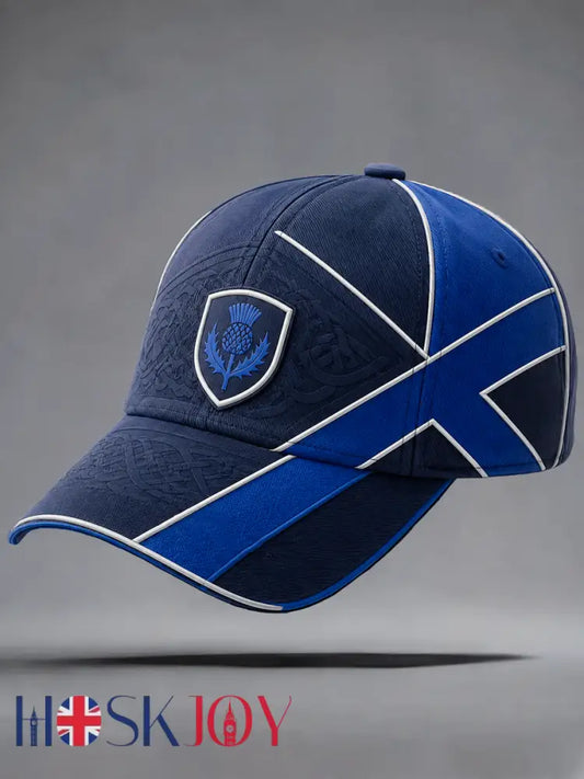 Unisex Scotland Printed Hat - Navy Blue / ONE