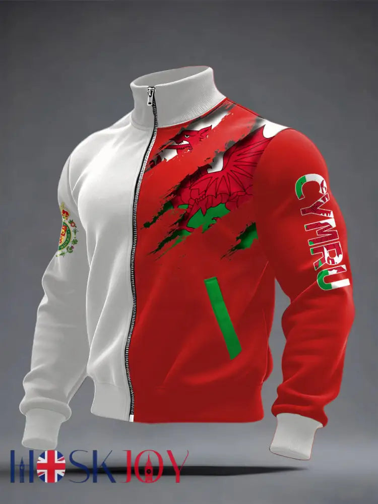 Unisex St David’s Day Wales Proud Printed Coat - As picture / S