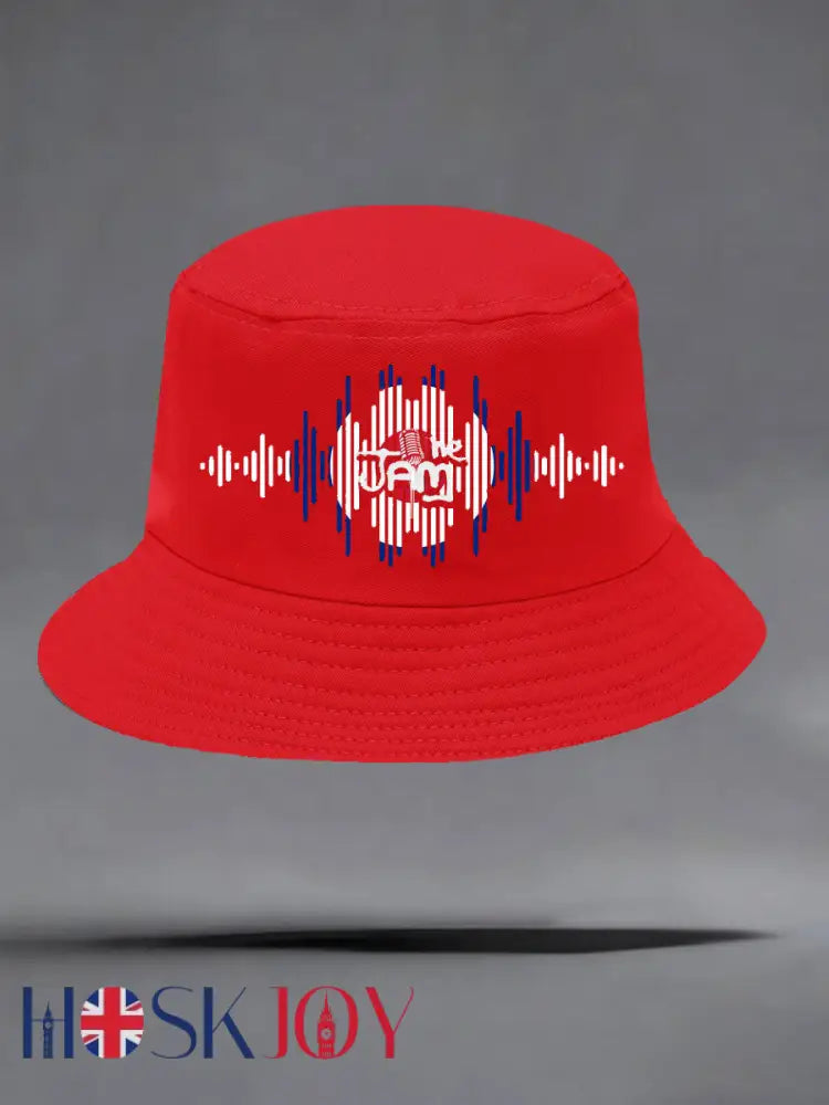 Unisex The Jam- Paul Weller and The Jam Bucket Hat - Red / ONE