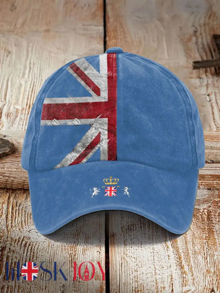 Unisex UK Flag Print Hat - Blue / JM