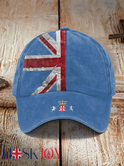 Unisex UK Flag Print Hat - Blue / JM