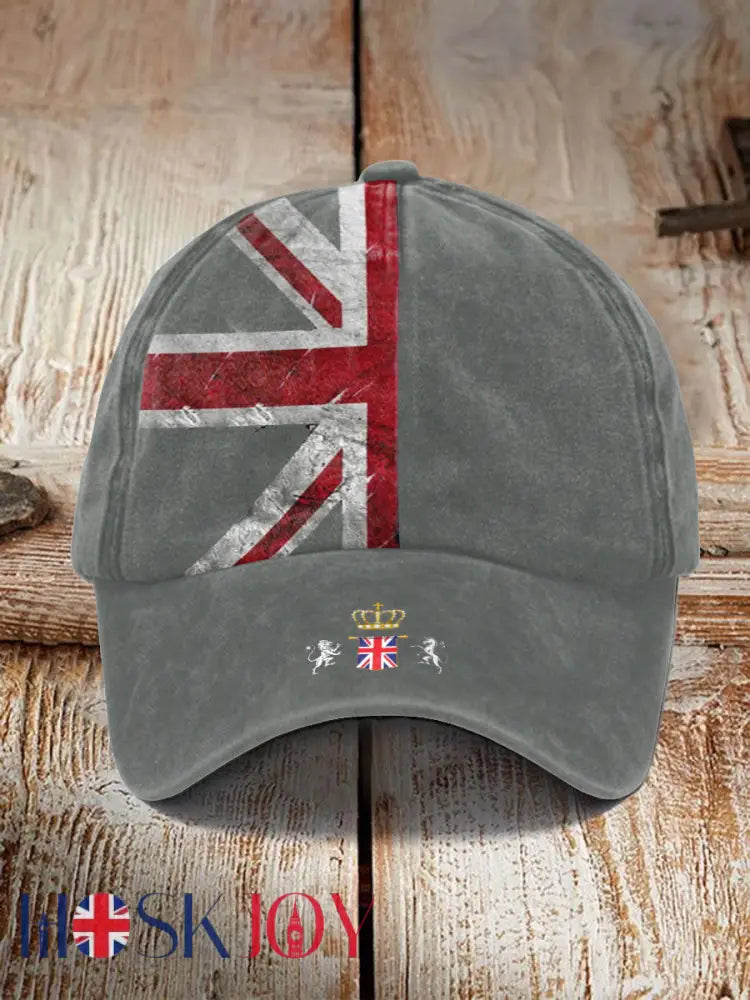 Unisex UK Flag Print Hat - Gray / JM