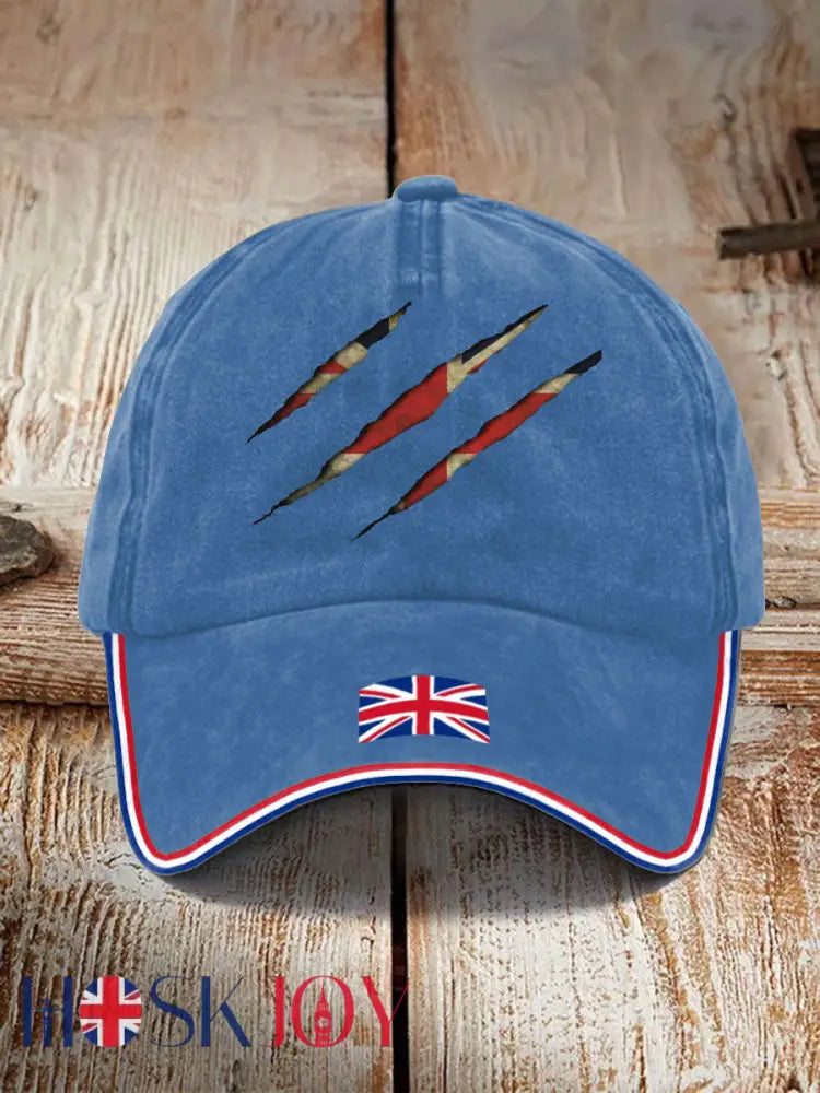 Unisex UK Flag Printed Hat - Blue / JM