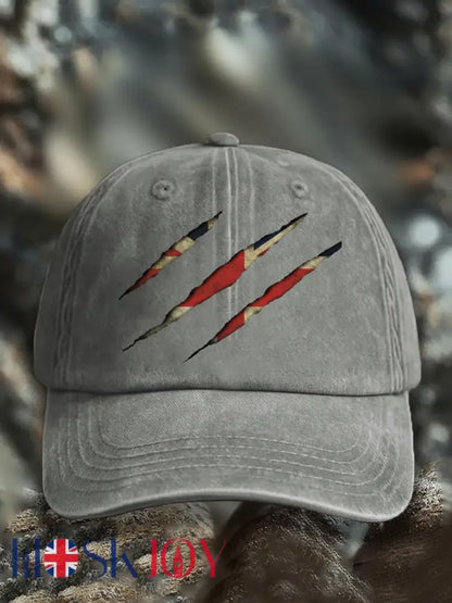 Unisex UK Flg Pride Print Hat - Light Gray / JM