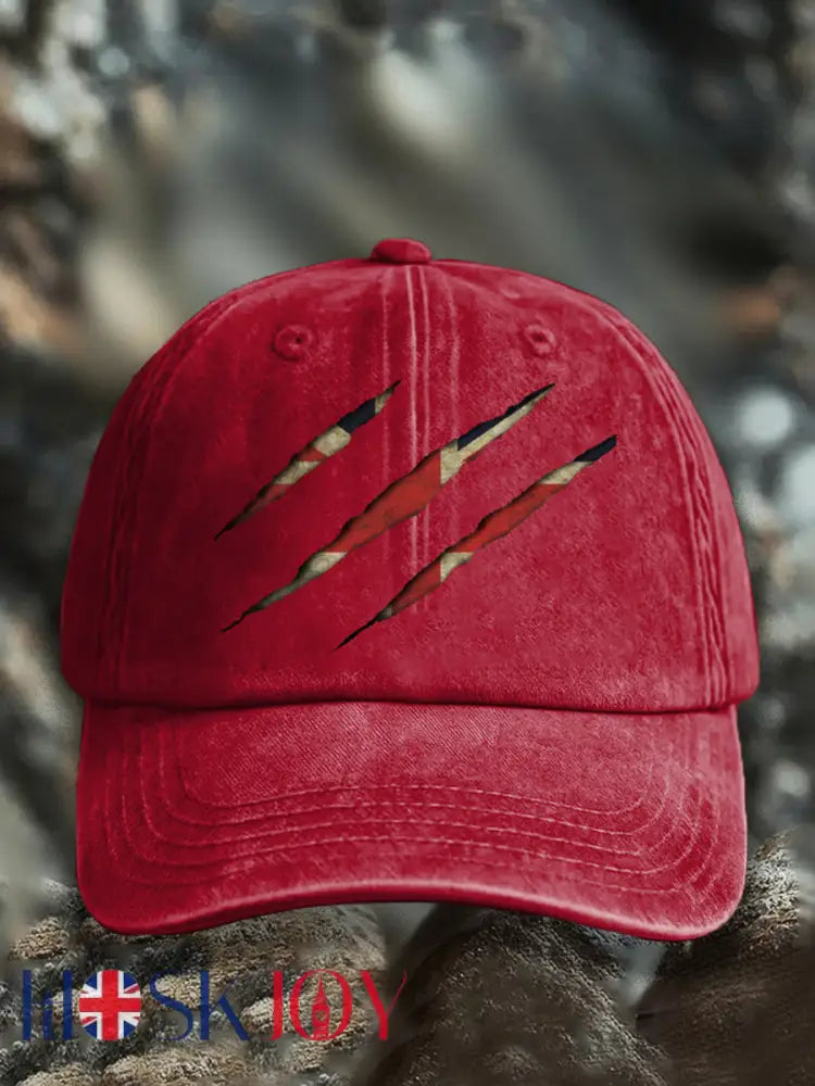 Unisex UK Flg Pride Print Hat - Red / JM