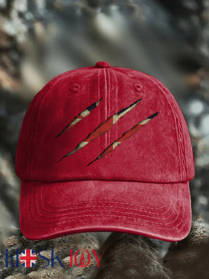 Unisex UK Flg Pride Print Hat - Red / JM