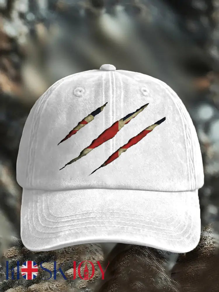 Unisex UK Flg Pride Print Hat - White / JM
