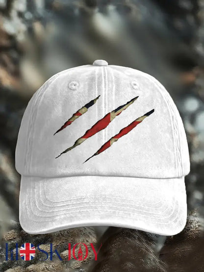 Unisex UK Flg Pride Print Hat - White / JM