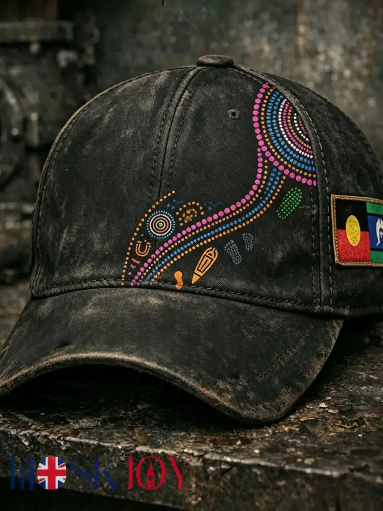 Unisex Vintage AU Aboriginal Culture Hat - Black / ONE