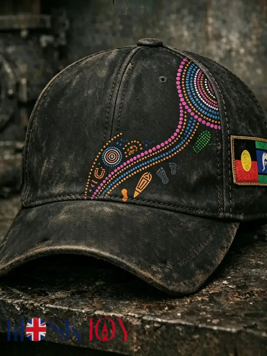 Unisex Vintage AU Aboriginal Culture Hat - Black / ONE