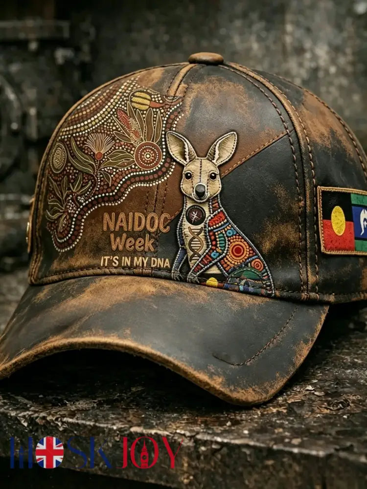 Unisex Vintage AU Aboriginal Culture IT’S IN MY DNA Hat - Brown / ONE