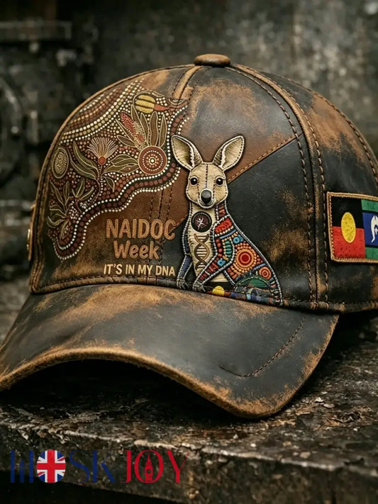 Unisex Vintage AU Aboriginal Culture IT’S IN MY DNA Hat - Brown / ONE