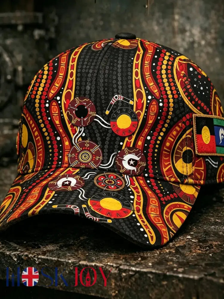 Unisex Vintage AU Aboriginal Culture IT’S IN MY DNA Hat - Orange / ONE
