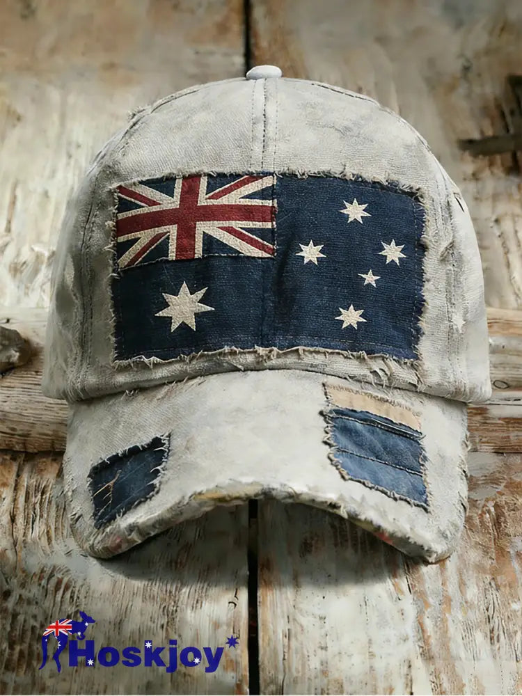 Unisex Vintage Australian Vacation Pattern Printed Hat A / ONE