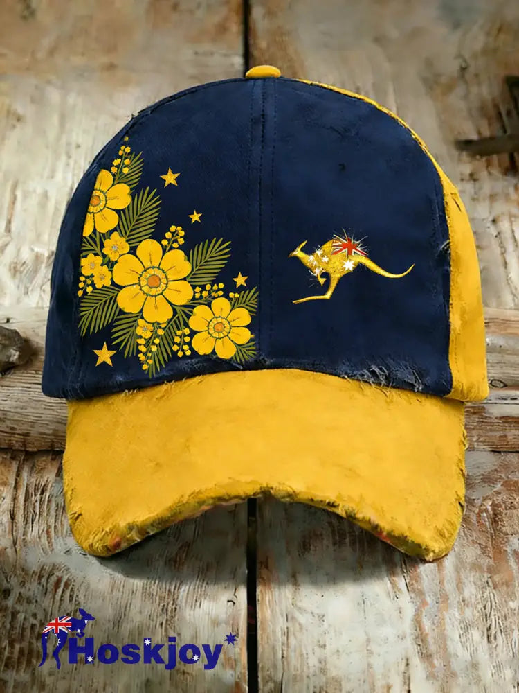 Unisex Vintage Australian Vacation Pattern Printed Hat A / S