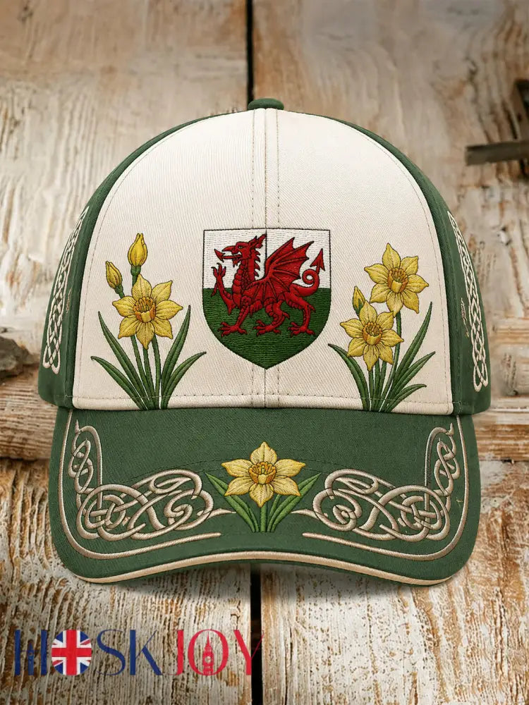Unisex Welsh Red Dragon Art Print Casual Hat - A / ONE
