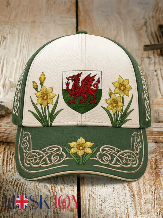 Unisex Welsh Red Dragon Art Print Casual Hat - A / ONE