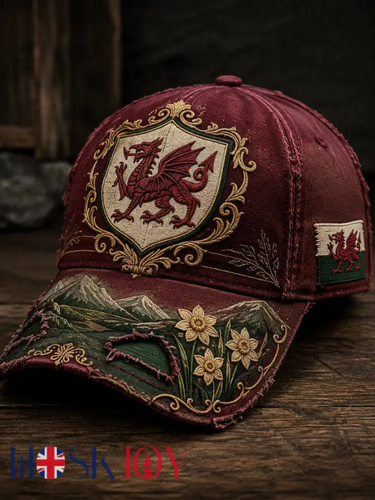 Unisex Welsh Red Dragon Cultural Elements Art Print Casual Hat - A / ONE