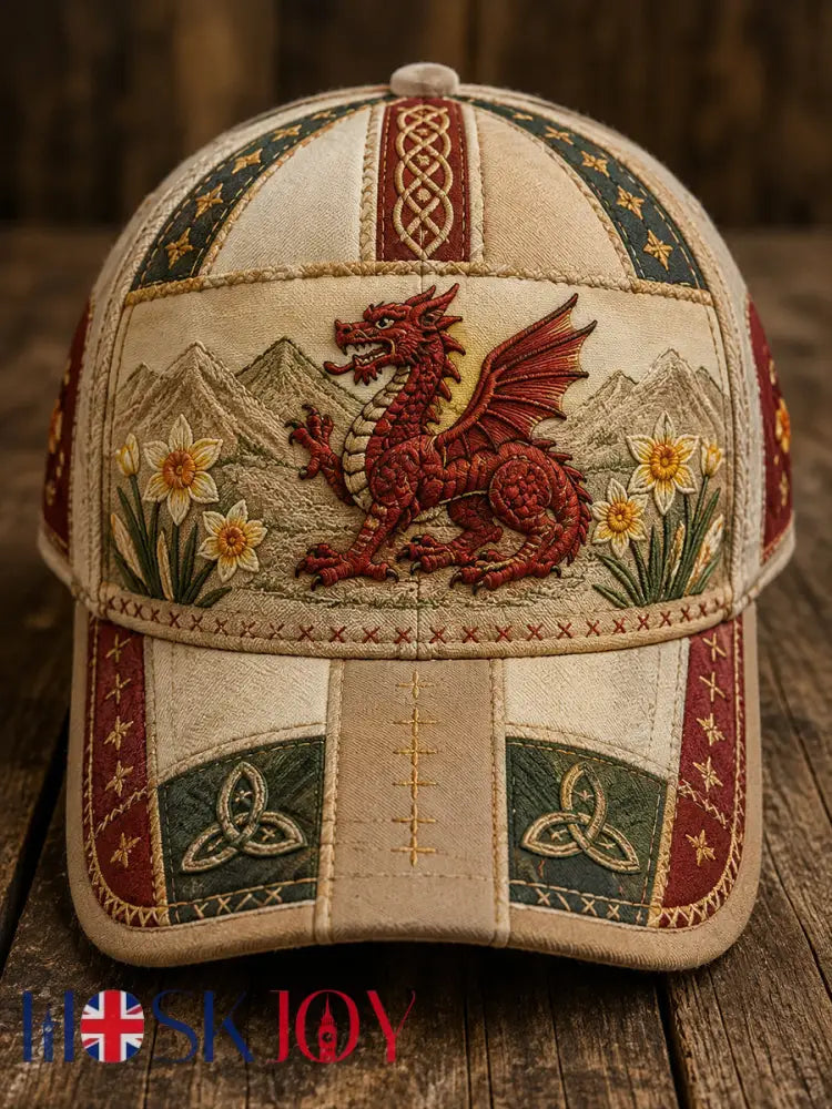 Unisex Welsh Red Dragon Cultural Elements Art Print Casual Hat - A / ONE