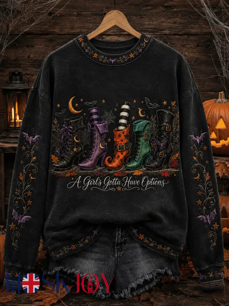 Women’s “A Girl’s Gotta Have Options” Print Sweatshirt - As picture / S