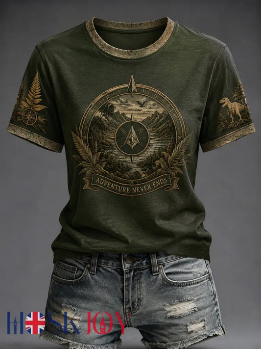 Women’s ADVENTURE NEVER ENDS Printed T-shirt - As picture / S