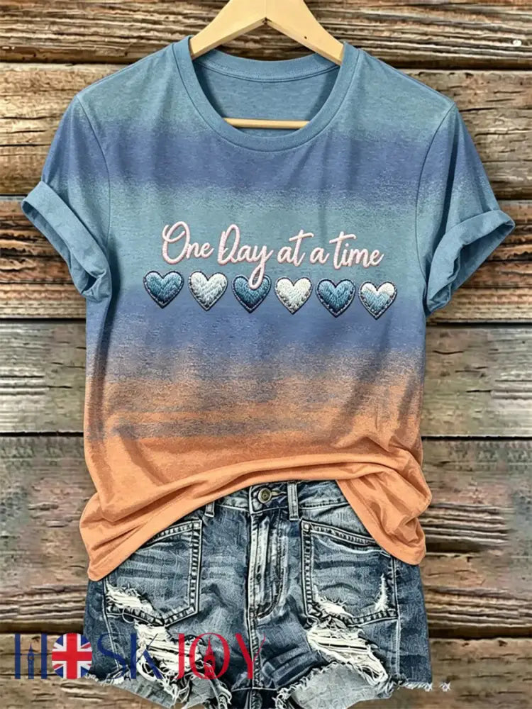Women’s Alzheimer’s Awareness Support Print Tee - Picture 2 / S