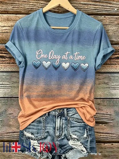 Women’s Alzheimer’s Awareness Support Print Tee - Picture 2 / S