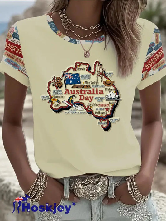 Women’s Australia Day short-sleeved T-shirt As picture / S