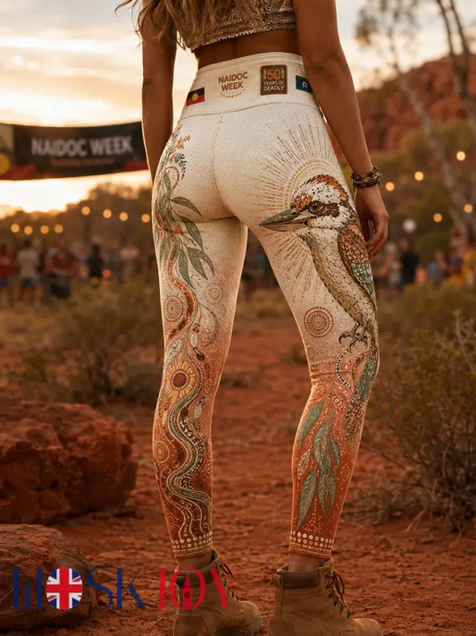 Women’s Australia Naidoc Week High-Waisted Slim Fit Casual Leggings - A / S