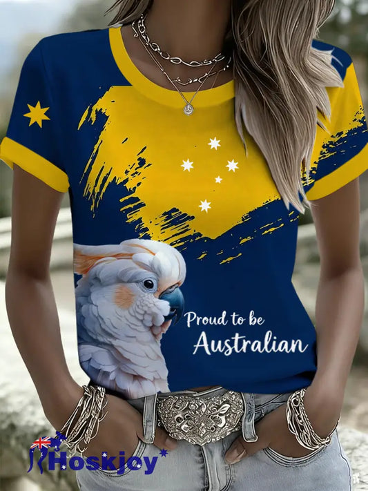 Women’s Australian Art Print Commemorative T-Shirt A / S